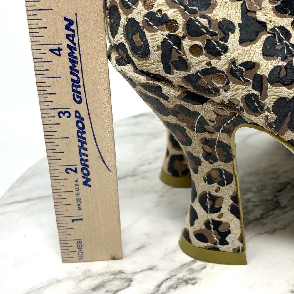 Irregular Choice Edna Leopard Tassel Bow Lace Rococo Pumps 10 Coquette Girl - Picture 12 of 14